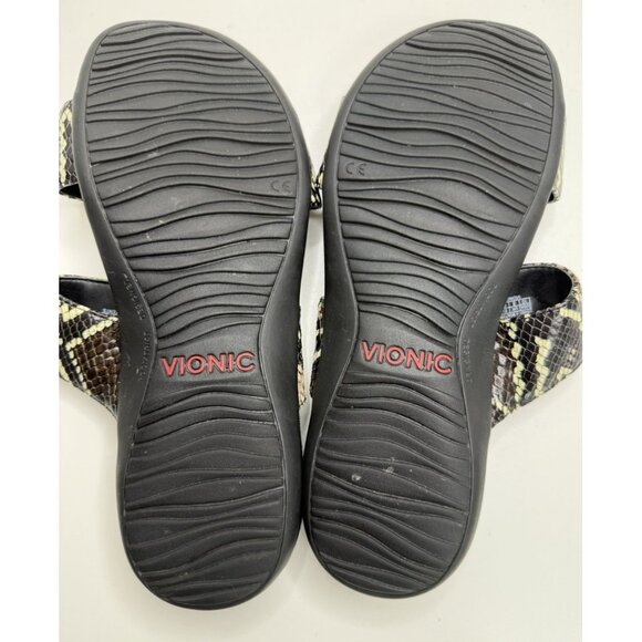 Vionic Women's Randi Slide Sandals In Snakeskin Print Size 10 US - Picture 7 of 9